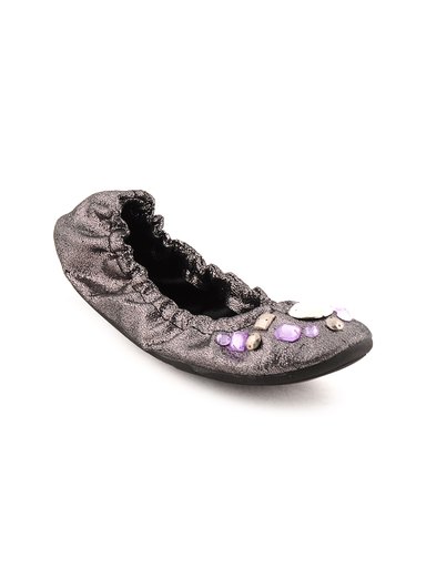 Catwalk Women Gun Metal Grey Ballerinas