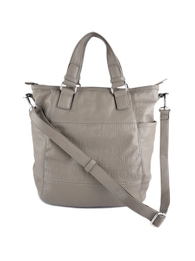 United Colors of Benetton Women Solid Grey Handbags