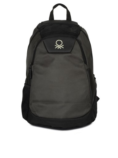 United Colors of Benetton Men Black Backpack